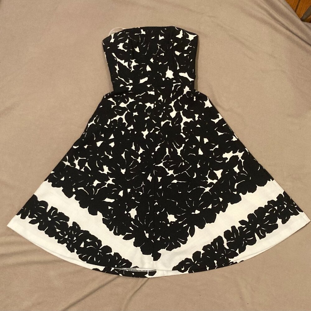 Strapless fit and flare dress